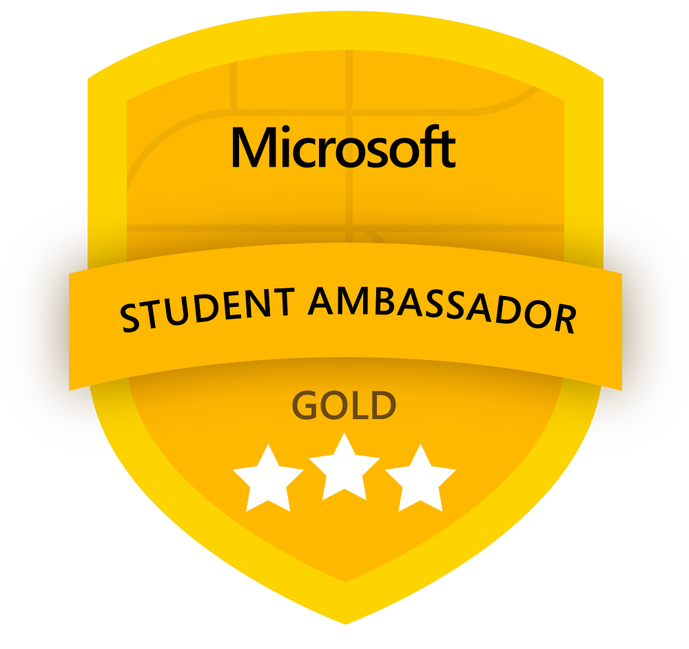 Microsoft Student Ambassador Gold